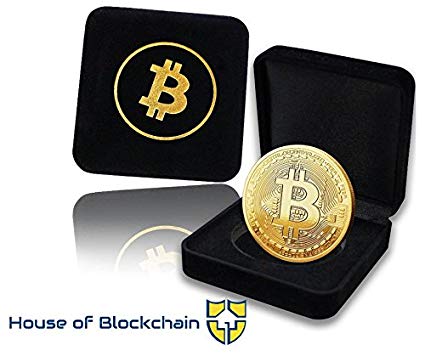 Moneda Bitcoin Dorada